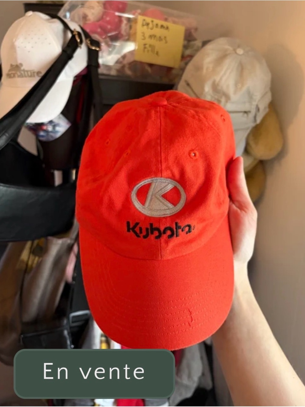 Kids Orange Baseball Cap - Embroidered Logo Hat
